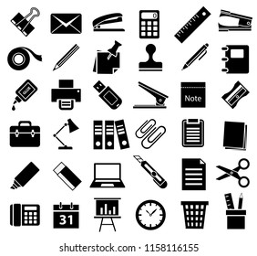 office accessory icon set