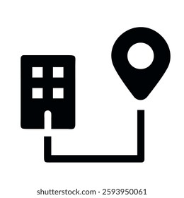Office address icon business location map gps