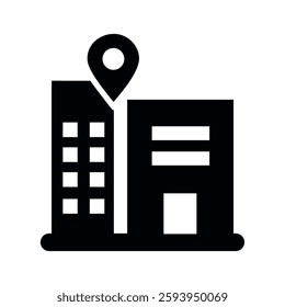 Office address icon commercial business navigation GPS