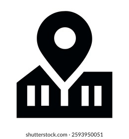 Office address icon real estate business location gps