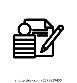office administration icon or logo design isolated sign symbol vector illustration - High quality black outline style vector icon collection. Icon Design