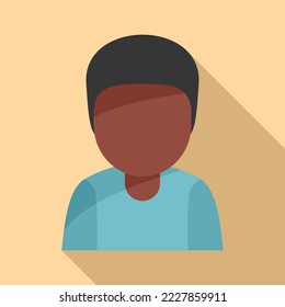 Icono del hombre africano de Office vector plano. Carácter de persona. Trabajo feliz