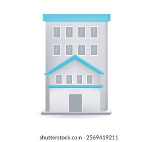 Office apartment  building development concept