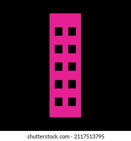 office or apartment building sign vector icon in flat style