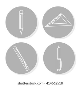 office appliances icons set vector illustration 