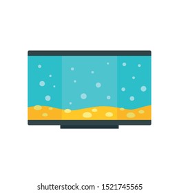 Office aquarium icon. Flat illustration of office aquarium vector icon for web design