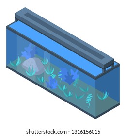 Office aquarium icon. Isometric of office aquarium vector icon for web design isolated on white background