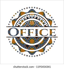 Office arabic style emblem. Arabesque decoration.