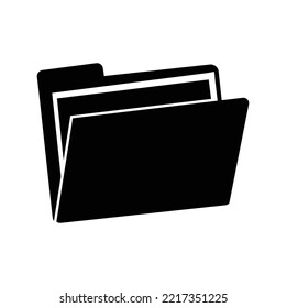 Icono de carpeta de archivo de Office | Ilustración del vector negro |