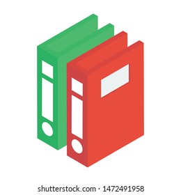 Office archives vector in isometric design 