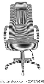 Office Armchair Stripes Vector