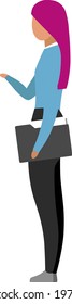 Office assistant flat color vector faceless character. Newbie in office. Getting job after graduation. Organizing and managing files isolated cartoon illustration for web graphic design and animation