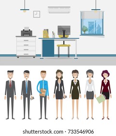 Office Background and Characters Concept