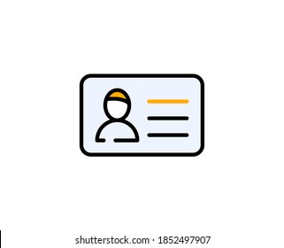 Office badge premium line icon. Simple high quality pictogram. Modern outline style icons. Stroke vector illustration on a white background. 