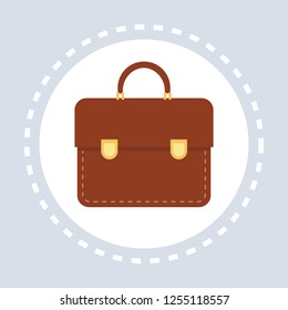 office bag briefcase icon business concept flat