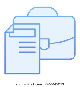 Office bag flat icon. Briefcase blue icons in trendy flat style. Portfolio and document gradient style design, designed for web and app. Eps 10