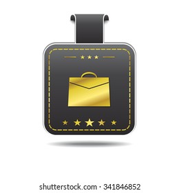 Office Bag golden Vector Icon Design