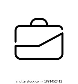 Icono de bolsa de Office, gráficos de vectores de línea