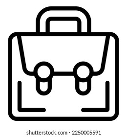 Office bag icon outline vector. Downshifting job. Travel nature