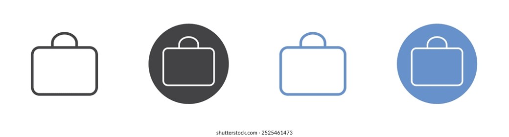Bürotaschensymbol Symbol für dünne Umrisskunst