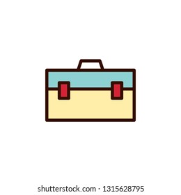 Office Bag Icon Vector Illustration in Flat Style for Any Purpose