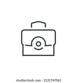 Office bag icon, vector illustration