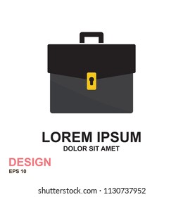 office bag icon,flat design