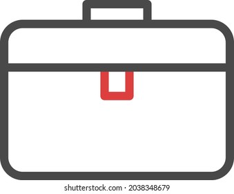 Bolso de oficina, ilustración, vector, sobre fondo blanco.