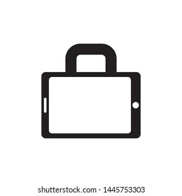 office bag phone simple logo icon vector