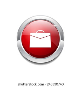Office Bag Red Vector Icon Button