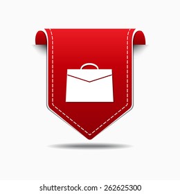 Office Bag Red Vector Icon Design