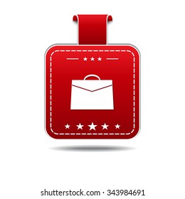 Office Bag Red Vector Icon Design