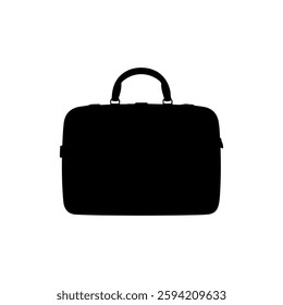 Office bag silhouette vector illustration on white background
