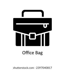 office bag vector solid icon. Business And Management Symbol on White background EPS 10 File