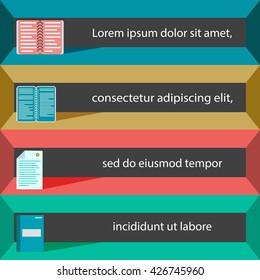 Office banners with text business background