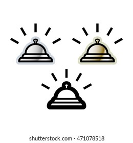 office bell icon variations in color in color-vector drawing