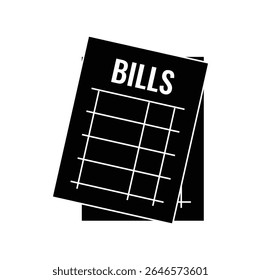 Office Bill Icon, Work bill file vector, invoice vector