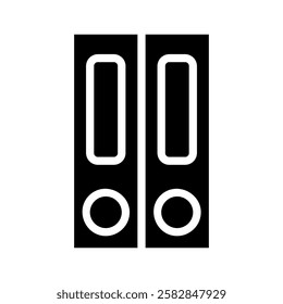 Office binder icon. Concept of organization, documentation, and archiving.