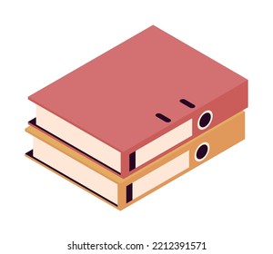 office binder supplies isometric icon