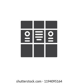 Office binder vector icon. filled flat sign for mobile concept and web design. Office Folders Files simple solid icon. Symbol, logo illustration. Pixel perfect vector graphics