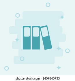 Office binders Icon. Simple icon, blue colored icon illustration. - Vector