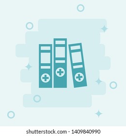 Office binders Icon. Simple icon, blue colored icon illustration. - Vector