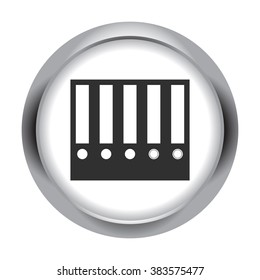 Office binders simple icon  on round background