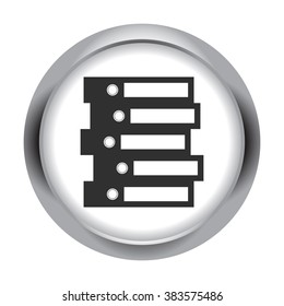 Office binders simple icon  on round background