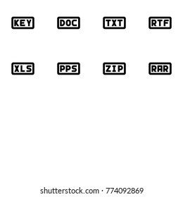Office - Black and White Icon Set