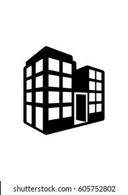 Office Block Building Icon, Vector