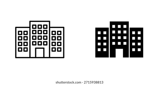Office block icon design collection. Vector sign and symbol for UI designs