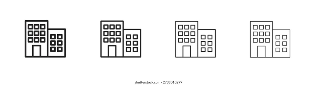 Modelo de design de ícone de bloco do Office para elemento de interface do usuário móvel e da Web