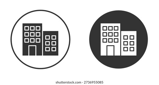 Office block icon flat pictogram for web. Symbol, logo illustration. Vector graphics