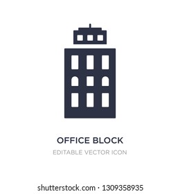 office block icon on white background. Simple element illustration from Buildings concept. office block icon symbol design.